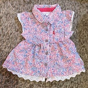 Levi's Pink and White Baby Dress